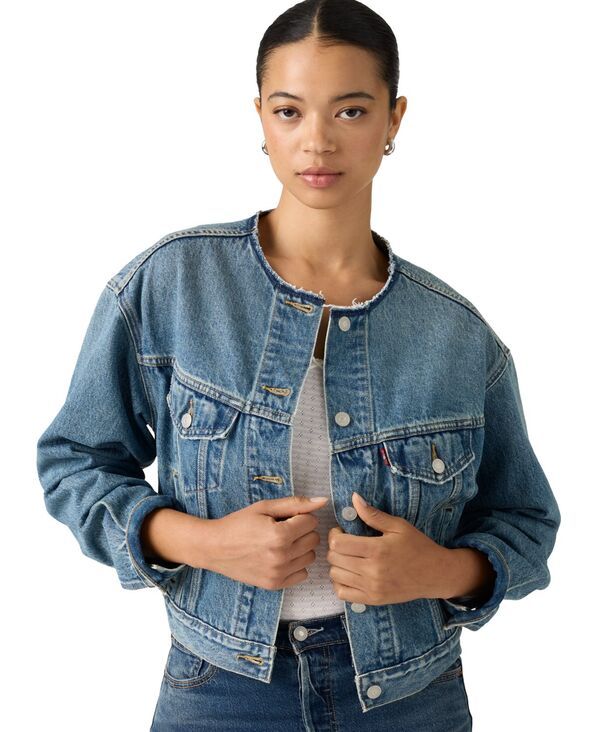 リーバイス レディース アウター ジャケット・ブルゾン Levis Womens Collarlesshrunken Trucker Jacket Craft Room 16,671円