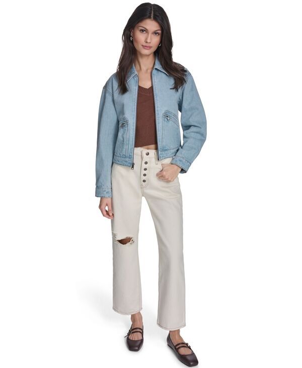 リーバイス レディース アウター ジャケット・ブルゾン コットン Levis Womens Cotton Utility Jacket Light Wash Denim デニム