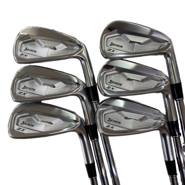 【中古】 ダンロップ SRIXON ZX7 Mk II 6S アイアンセット IR 純正特注シャフト (フレックスS) メンズ 男性用 右利き 右用 Cランク ゴルフクラブ