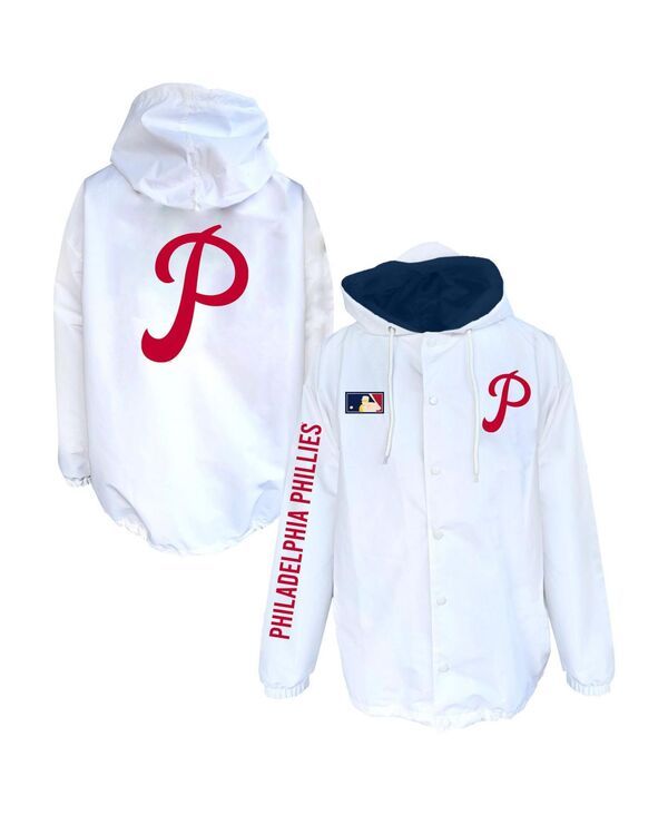 ミッチェルネス メンズ アウター ジャケット・ブルゾン フーデッドジャケットール Mitchell Ness Mens White Philadelphia Phillies Big Tall Ful