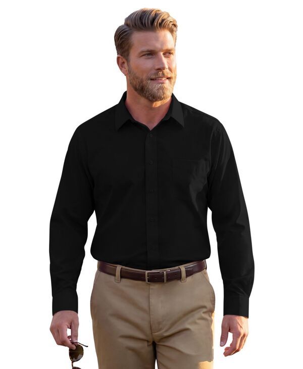 キングサイズ メンズ トップス シャツ KingSize Mens WrinkleFree Dresshirt Black ブラック