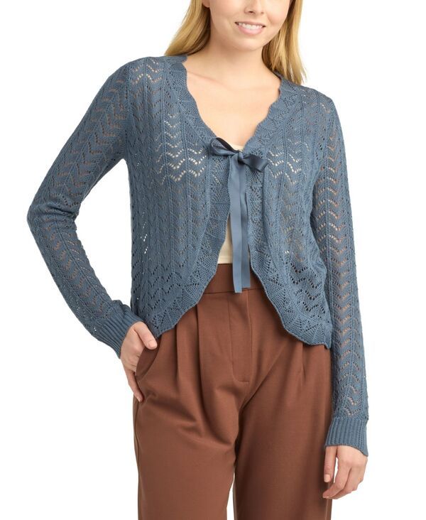 ビーシーエックス レディース アウター ニット・セーター BCX Juniors TieFront Bolero Sweater Blue ブルー 12,030円