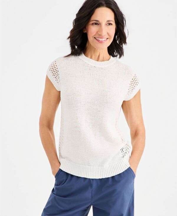 スタイルアンドコー レディース アウター ニット・セーター Style Co Womens MixedStitch DolmanSleeve Sweater Shiitake