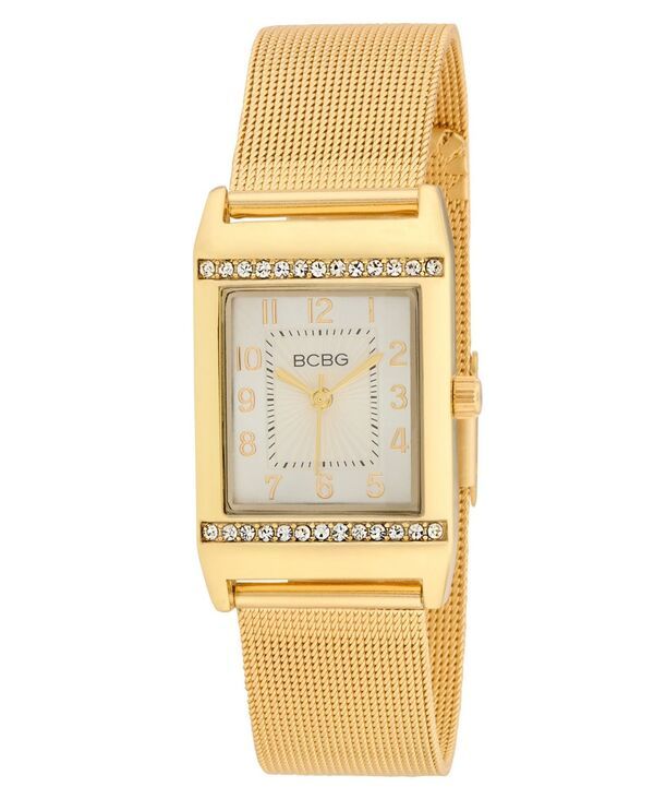 ビーシビージー レディース アクセサリー 腕時計 Tシャツ BCBG Womens Quartz Rectangle Gold Stainlessteel Watch 23mm Gold ゴールド