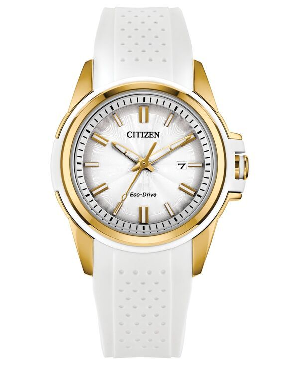 シチズン レディース アクセサリー 腕時計 Citizen Womens Veya White Silicone Strap Watch 334mm White ホワイト