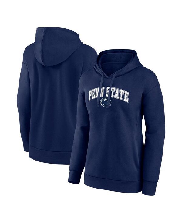 ファナティクス レディース アウター パーカー・スウェット Fanatics Womens Navy Penn State Nittany Lions Campus Pullover Hoodie N
