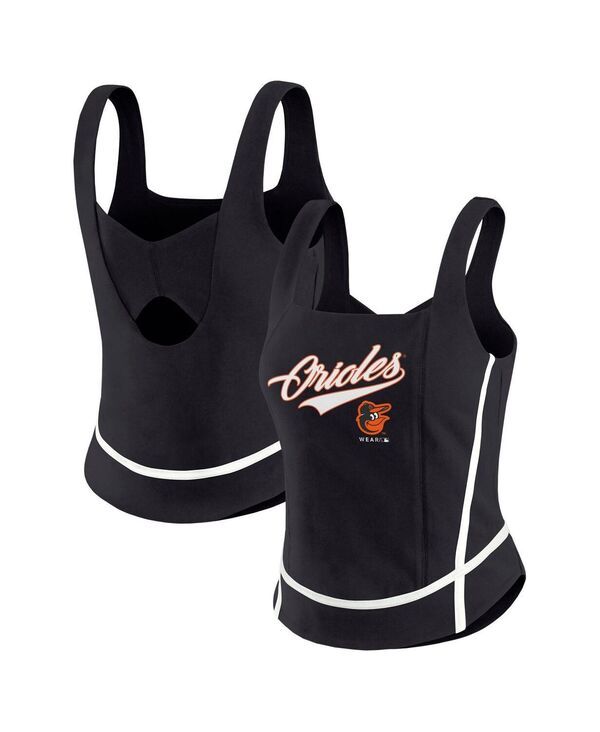 ウェア バイ エリン アンドルーズ レディース トップス タンクトップ WEAR by Erin Andrews WomensBlack Baltimore Oriolesquare Neck Tan