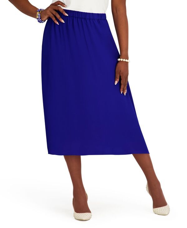 カスパール レディース ボトムスカート A ライン Kasper Womens PullOn Shir red ALine Skirt Royal Signature