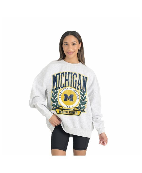 ゲームデイ・クチュール レディース アウター パーカー・スウェット ドロップショルダー シャツ フリース Gameday Couture Womens Gray Michigan Wolverines