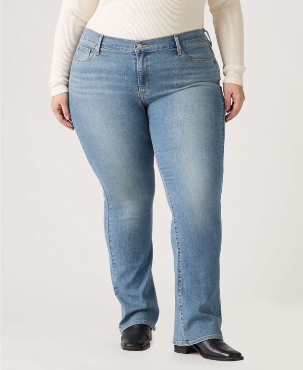 リーバイス レディース シューズ ブーツ・レインブーツカット プラスサイズ ジーンズ Levis Plusize Classic Bootcut Jeans Camp Denim Plus デニム