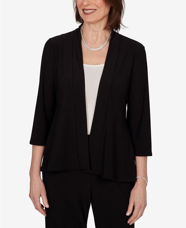 アルフレッド ダナー レディース アウター ニット・セーター クレープチ カーディガン Alfredunner Petite Light Open Crepe Cardigan Top Black ブ 14,746円