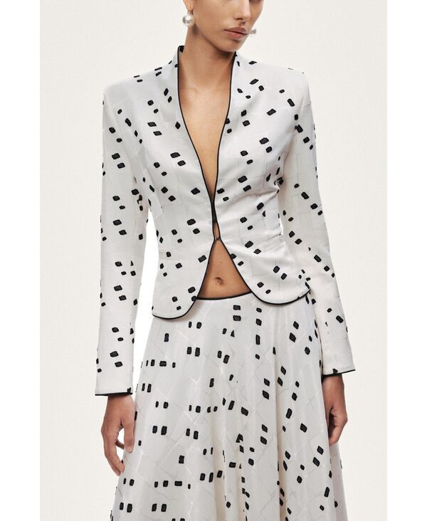ノクチューン レディース アウター ジャケット・ブルゾン プリント NOCTURNE Womens Printed Tailo red Jacket Multicolo red マルチカラー