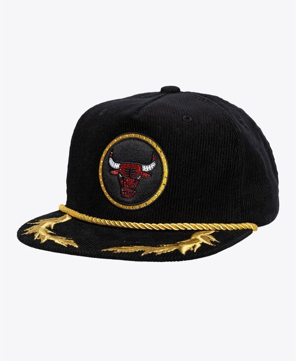 ミッチェルネス レディース アクセサリー 帽子 Mitchell Ness Womens x DANNIJO Black Chicago Bulls Deadstock Cord Snapback H