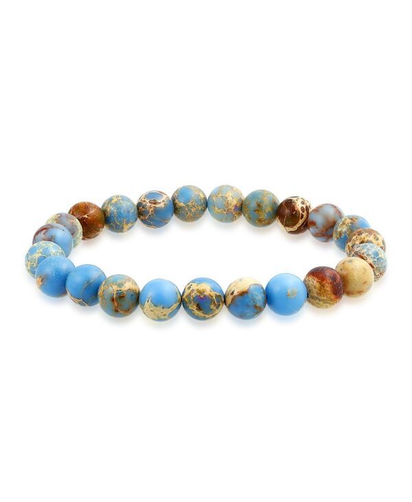 ブリング レディース アクセサリー ブレスレット・バングル・アンクレット Bling Jewelry Natural Stone Multi Color Stackable Round 8MM Bal