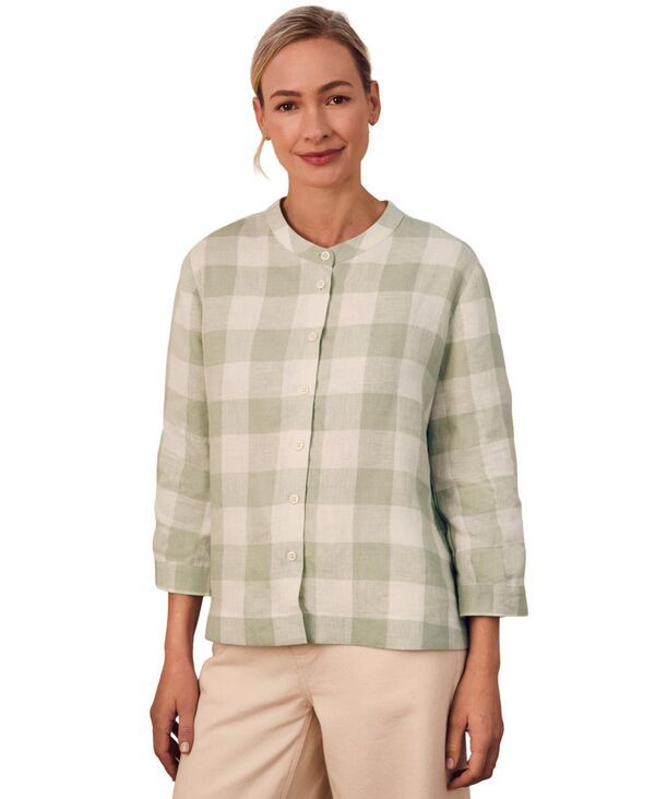 ケルティックアンドコー レディース トップス シャツ ブラウス Celtic Co Womens Check Swing Blouse Mineral check チェック