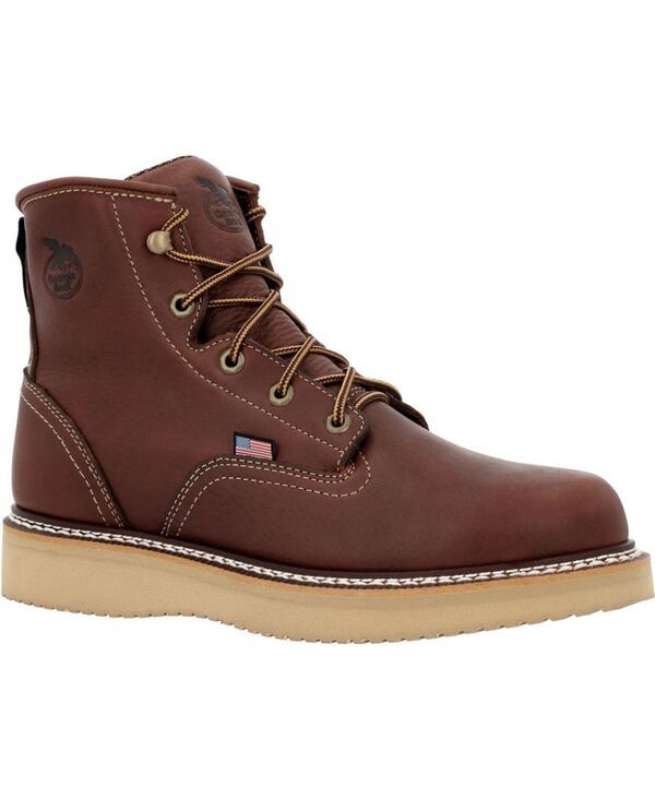 ジョージブーツ メンズ シューズ ブーツ・レインブーツ レザー GEORGIA BOOT Mens USAMade Wedge SPR Leather Work Boot Barracuda gold