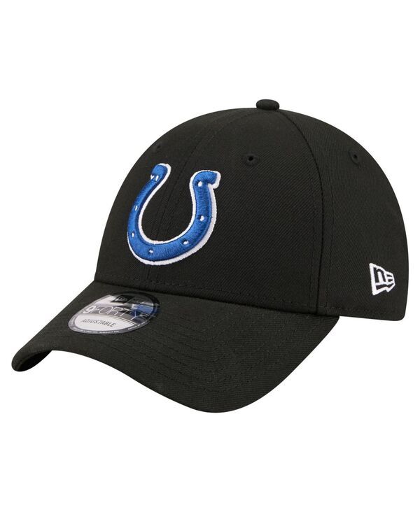 ニューエラ メンズ アクセサリー 帽子 New Era Mens Black Indianapolis Colts Core Team 9FORTY Adjustable Hat Black ブラック