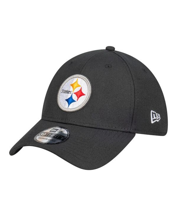 ニューエラ メンズ アクセサリー 帽子 Tシャツ New Era Mens Black Pittsburgh Steelers Core Team 39THIRTY Flex Hat Black ブラ