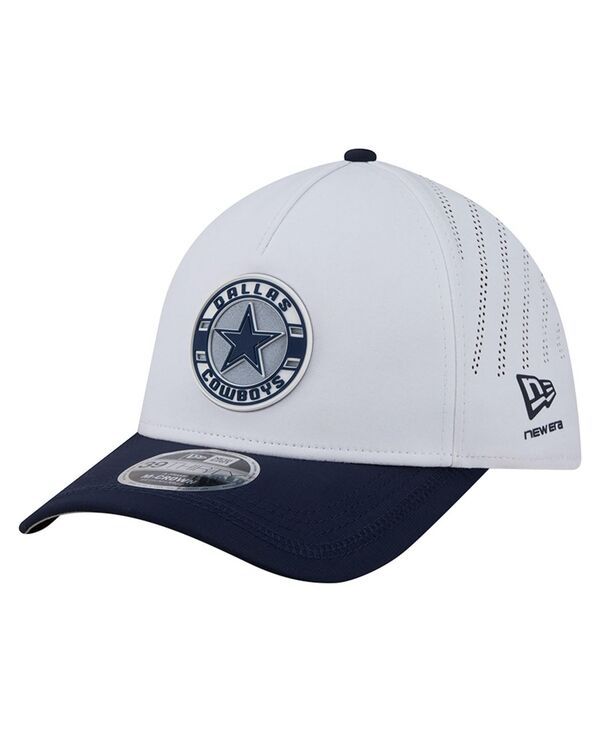 ニューエラ メンズ アクセサリー 帽子 New Era Mens WhiteNavy Dallas Cowboys Patch 39THIRTY AFrame MCrown Perforated Fl