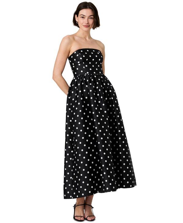 フレンチコネクション レディース トップス ワンピース ドット柄 ドット ミディ ストラップレス French Connection Womenstructu red Taffeta Straples