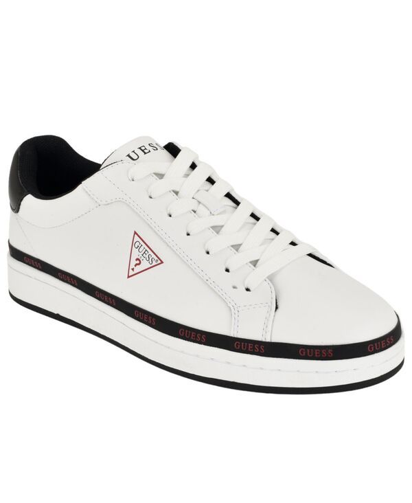 ゲス メンズ シューズ スニーカー レース GUESS Mens Likode Fashion LaceUp Sneakers WhiteBlack ホワイト