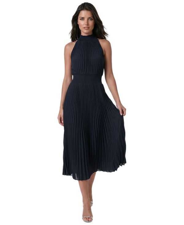 ベベ レディース トップス ワンピース プリーツ ノースリーブ Bebe Womensleeveless Pleatedress Dark navy ネイビー