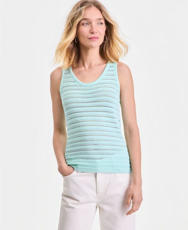 アイエヌシー インターナショナル コンセプト レディース トップス タンクトップ コットン INC International Concepts Womens Cotton Crochetank To