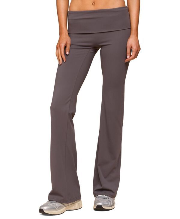 アディクテッド レディース ボトムス レギンス Edikted Womens Oriane Foldover Fla red Leggings Gray グレー
