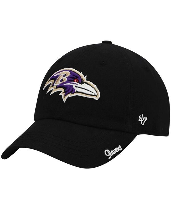 47 ブランド レディース アクセサリー 帽子 47 Brand Womens Black Baltimore Ravens Miata Clean Uprimary Adjustable Hat B
