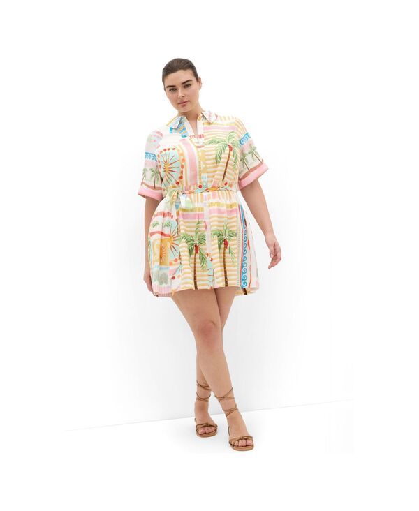 シティーシック レディース トップス ワンピース プリント ミニ レース CITY CHIC Womens Lia Sea Dream Placement Print Mini Dressea dre
