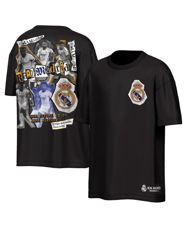 アウタースタッフ メンズ トップス Tシャツ Outerstuff Mens Black Real Madrid Oversized Ransom TShirt Black ブラック