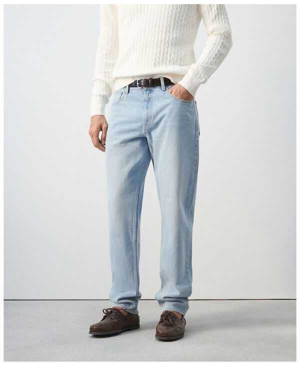 マンゴ メンズ ボトムス デニムパンツ ジーンズ MANGO Mens Bob RegularFit Jeans Bleach Blue ブルー 14,024円