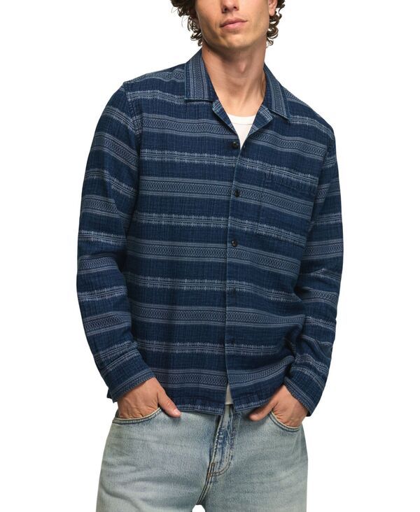 ラッキーブランド メンズ トップス シャツ 長袖 Lucky Brand Mens Indigo Pattern LongSleeve Shirt Indigo インディゴ 27,594円