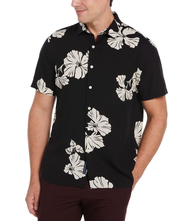 ペリーエリス メンズ トップス シャツ フラワー柄 プリント フラワー Perry Ellis Mens Contemporary Floral Print Short Sleeve ButtonFr