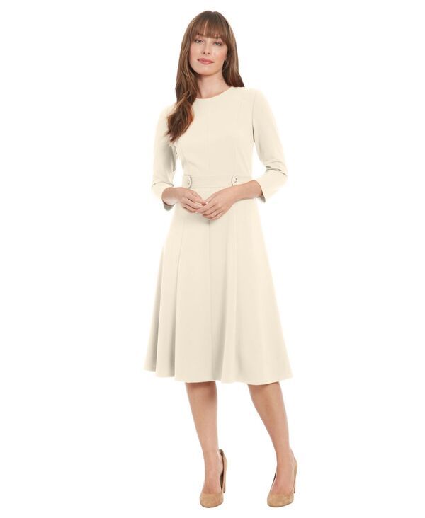 ロンドンタイムス レディース トップス ワンピース クルーネック プチ ミディ London Times Petite 34Sleeve Crewneck Midi Dressugar Swizzle 20,866円