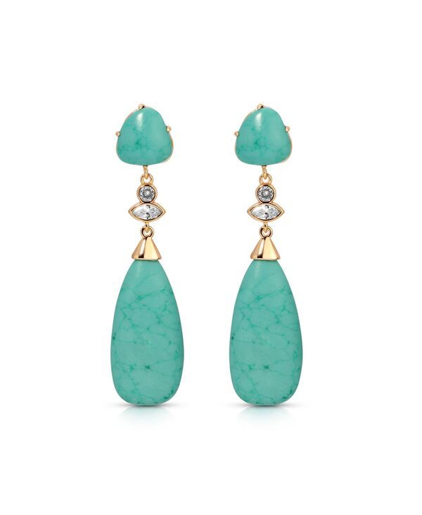 エティカ レディース アクセサリー ピアス・イヤリング ETTIKA Turquoise Solstice Drop Earrings Gold ゴールド