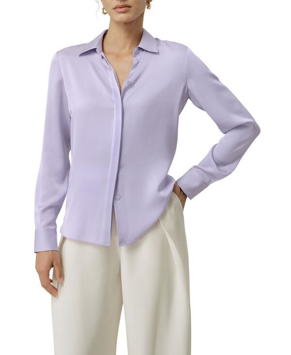 リリーシルク レディース トップス シャツ ジョーゼット LILYSILK Womenstretch Double Georgette Shirt Orchid petal