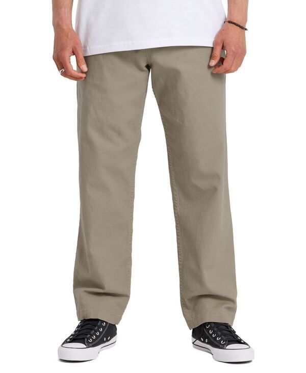 クイックシルバー メンズ ボトムス カジュアルパンツ コットン Quik silver Menstretch Cotton Canvas Beach Pantsenac Rock