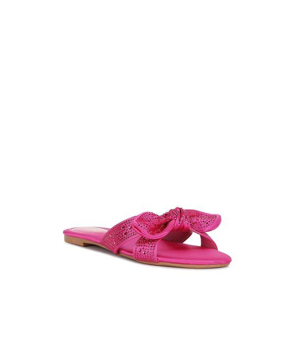 ロンドンラグ レディース シューズ サンダル London Rag Womens fleurette bow flat sandals Pink ピンク