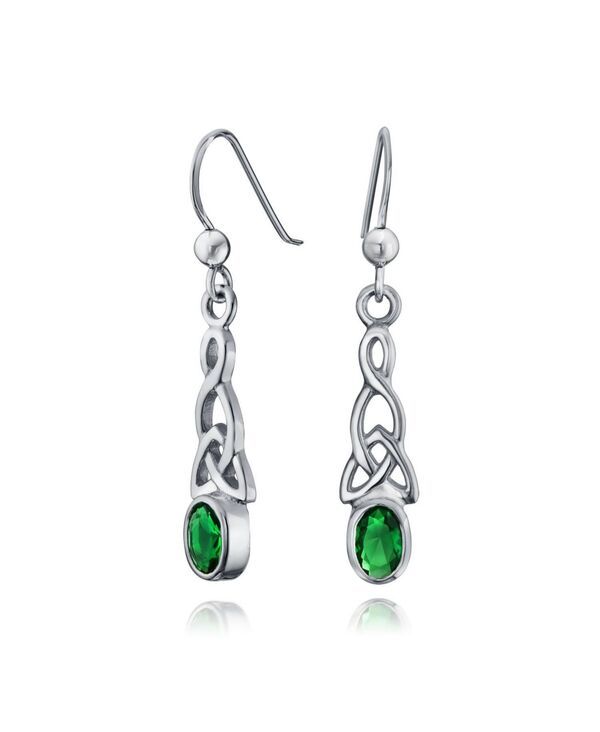 ブリング レディース アクセサリー ピアス・イヤリング Bling Jewelry BFF Blue Kelly Green Simulated Emerald Love Knot Danglearr 10,636円