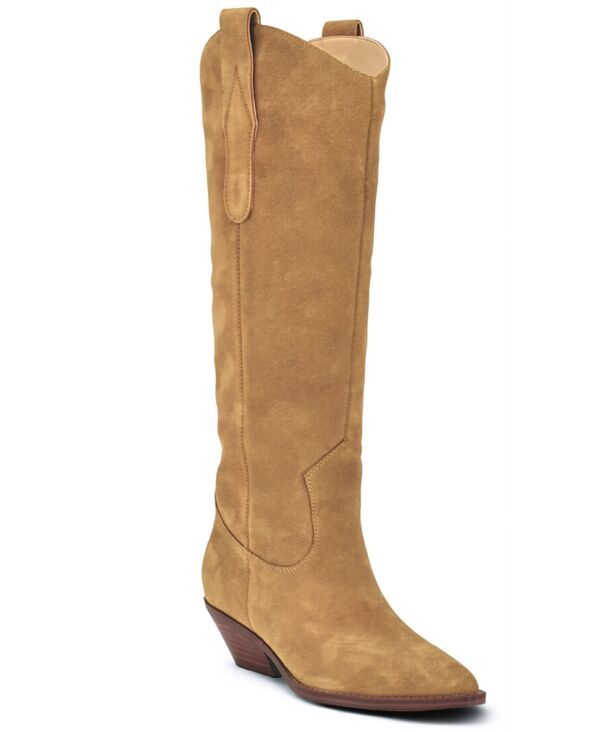 ナインウェスト レディース シューズ ブーツ・レインブーツ ヒール Nine West Womens Asken Western Block Heel Dress Boots Dark Natural