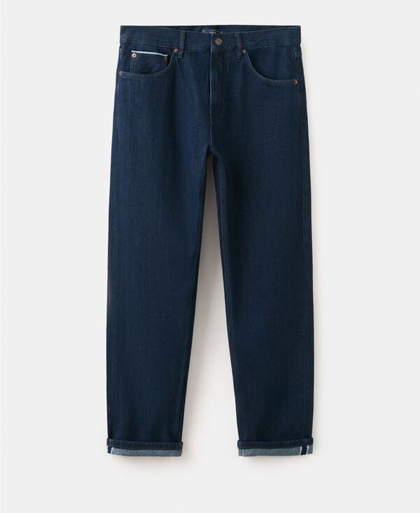 マンゴ メンズ ボトムス デニムパンツ クロップド ジーンズ MANGO Mens RegularFit Cropped Jeans Open Blue ブルー 15,525円
