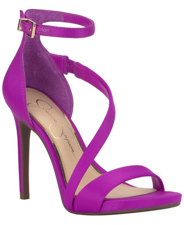 ジェシカシンプソン レディース シューズ サンダル Jessica Simpson Womens Rayli Strappy Dressandals Electric Mulberry Satin