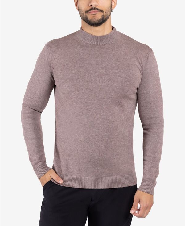 エックスレイ メンズ アウター ニット・セーター モックネック トール XRAY Big Tall Mock Neck Sweater Concrete