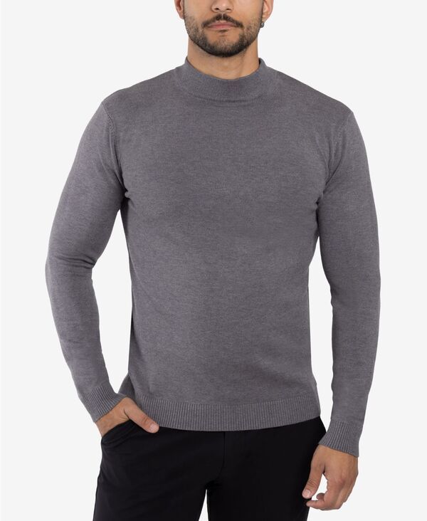 エックスレイ メンズ アウター ニット・セーター モックネック トール XRAY Big Tall Mock Neck Sweater Charcoal チャコール