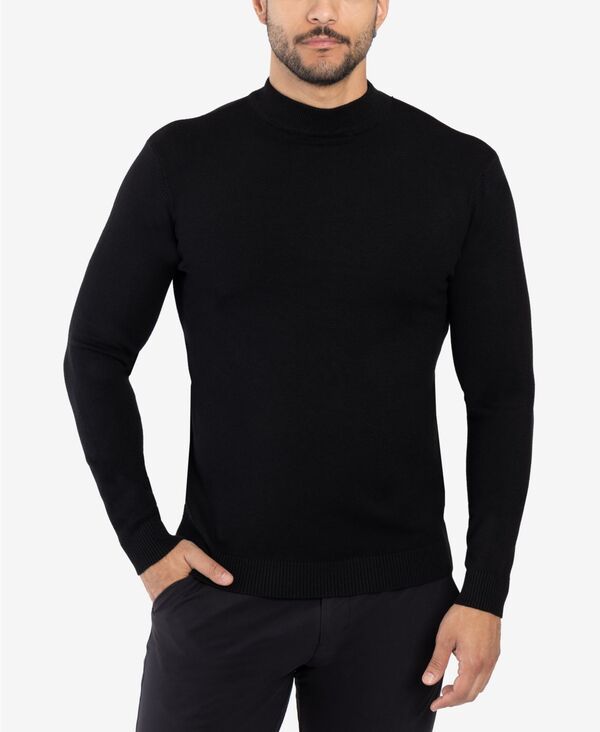 エックスレイ メンズ アウター ニット・セーター モックネック トール XRAY Big Tall Mock Neck Sweater Black ブラック