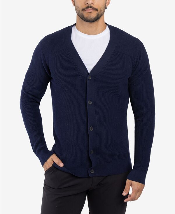 エックスレイ メンズ アウター ニット・セーター トール コットン カーディガン XRAY Big Tall Cotton Cardigan Sweater Navy ネイビー 11,235円