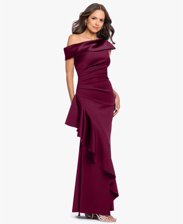 ベッツィアンドアダム レディース トップス ワンピース アシンメトリー プチ フリル ワンショルダー Betsy Adam Petite Asymmetrical OneShoulderuffle G