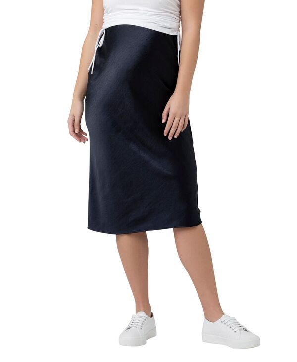 ライプマタニティ レディース ボトムスカート ミディ サテン Ripe Maternity Lexie Satin Midi Skirt Navy ネイビー 15,185円