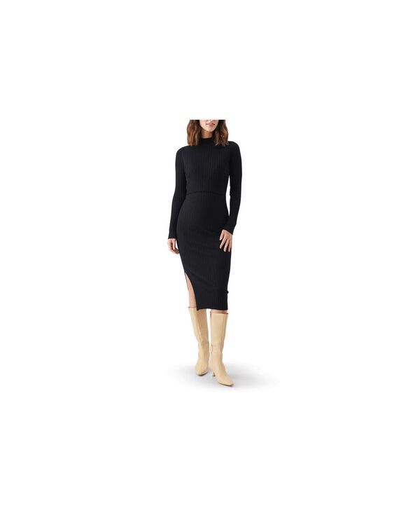 ライプマタニティ レディース トップス ワンピース ニット Ripe Maternity Nella Rib Nursing Knit Dress Black ブラック